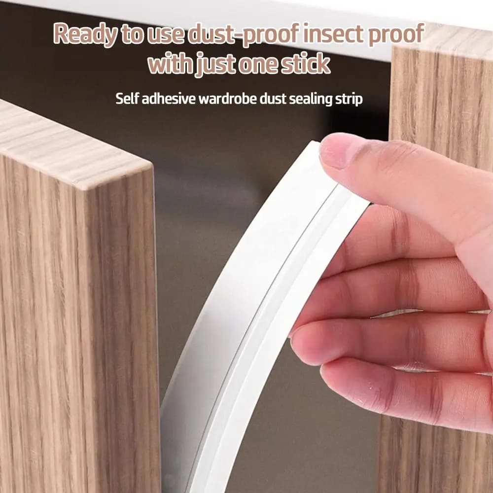 New Self-Adhesive Cabinet Door Dust Strips 2.8M TPE Seal Strip Wardrobe Seal Moisture-proof