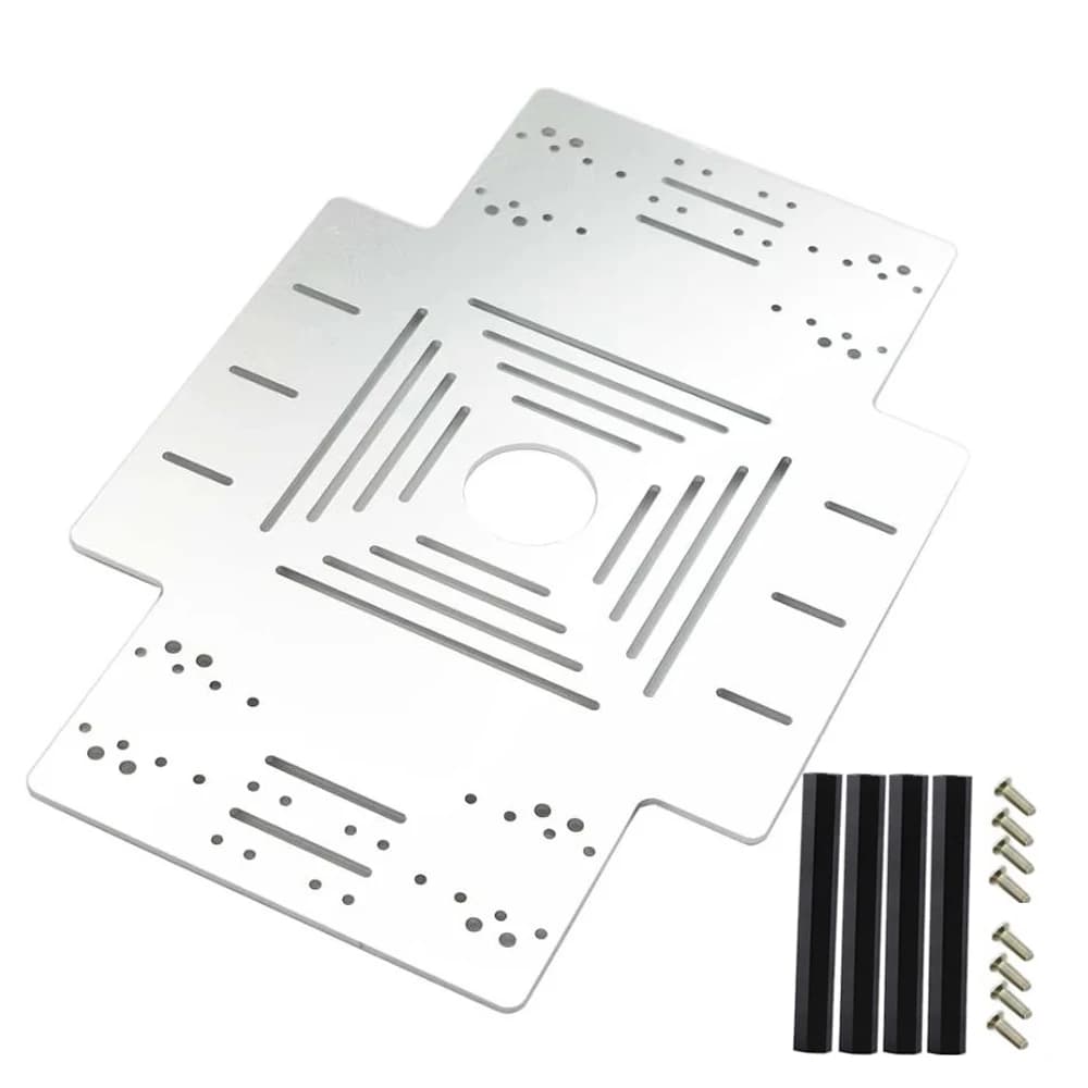 Aluminum alloy frame with large metal plate with 50mm joints for DIY Toy Parts Arduino STM32 Mecanum Wheel Robot Car Chassis