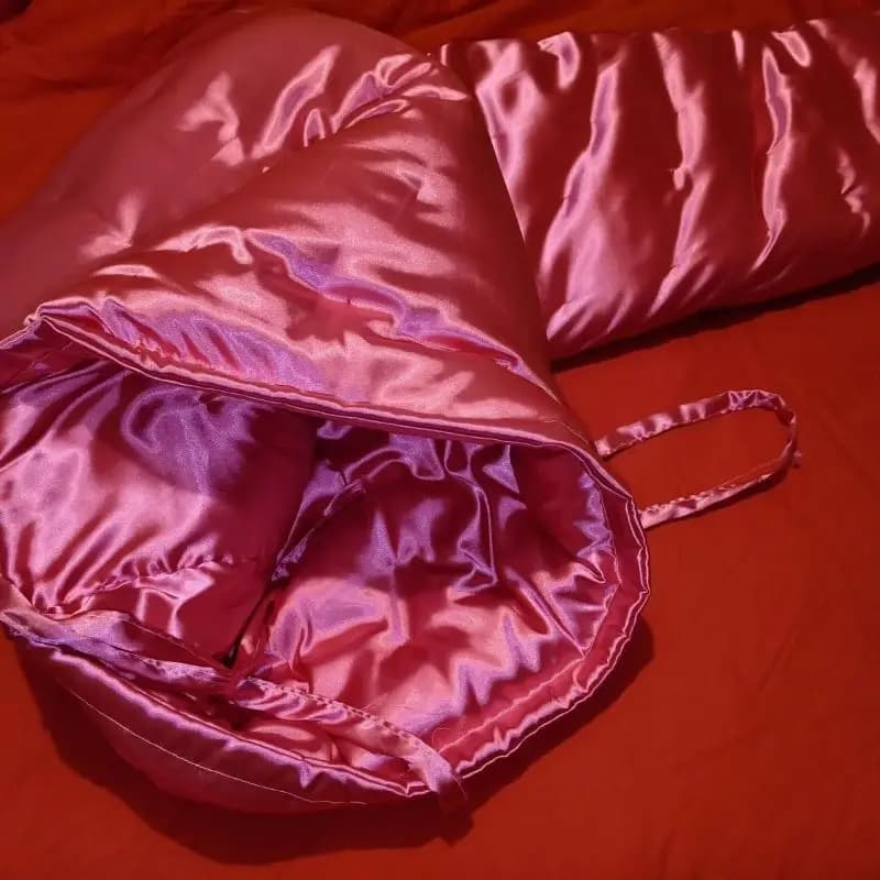 Smooth-haired sack as silk from 2 m long Padding thickened in warm satin cotton Sleeping bag with envelope for outdoor winter camping house