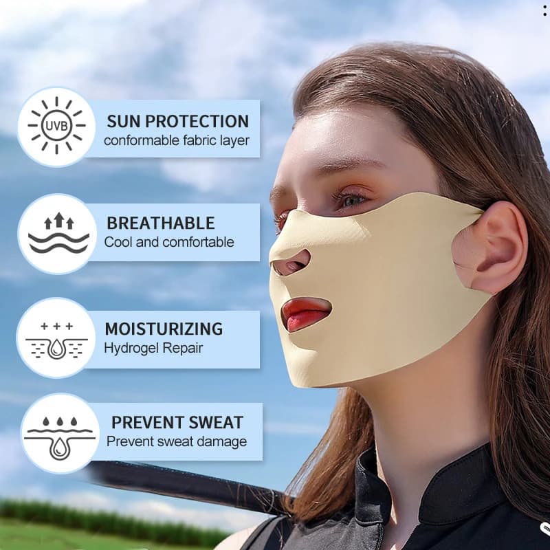 Golf protezione solare Patch Outdoor maschera di protezione Uv Gel idratante maschera per la cura della pelle adatta per sport all'aria aperta ciclismo montagna
