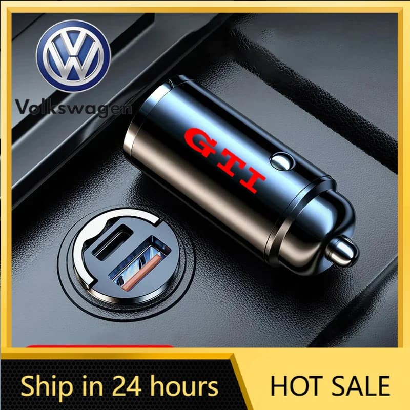 Adapter USB Charger PD Type C for Auto VW Volkswagen Jetta MK5 Golf, Fast charging for Volkswagen VW GTI Golf 6 7 Polo