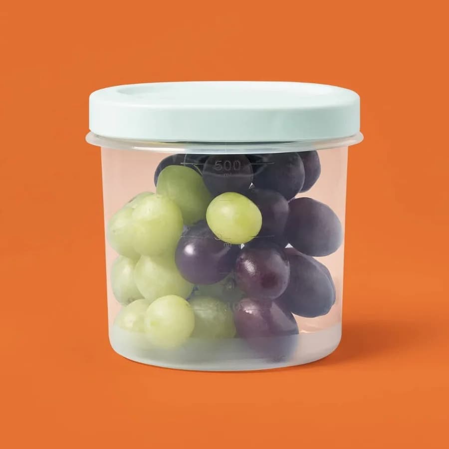 Contenitori per Alimenti Rotondi Grandi Twist & Store - 22 fl oz/2pz - Design Impilabile, Senza BPA