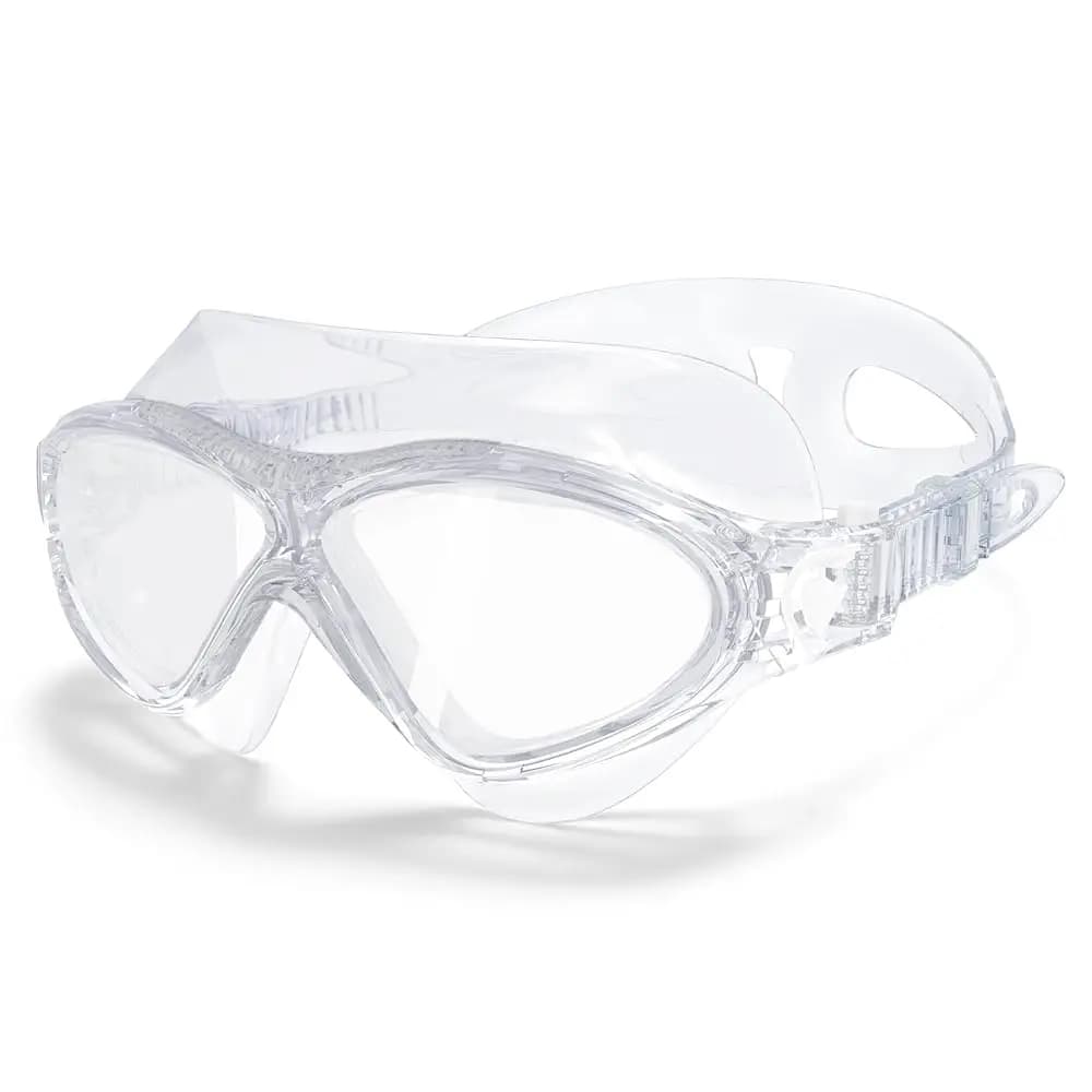 Occhialini da Nuoto per Adulti, Occhiali da Nuoto in Silicone Liquido Antiappannamento per Uomini e Donne con Protezione Antiappannamento/UV e Visuale a 180° ° Vista Chiara