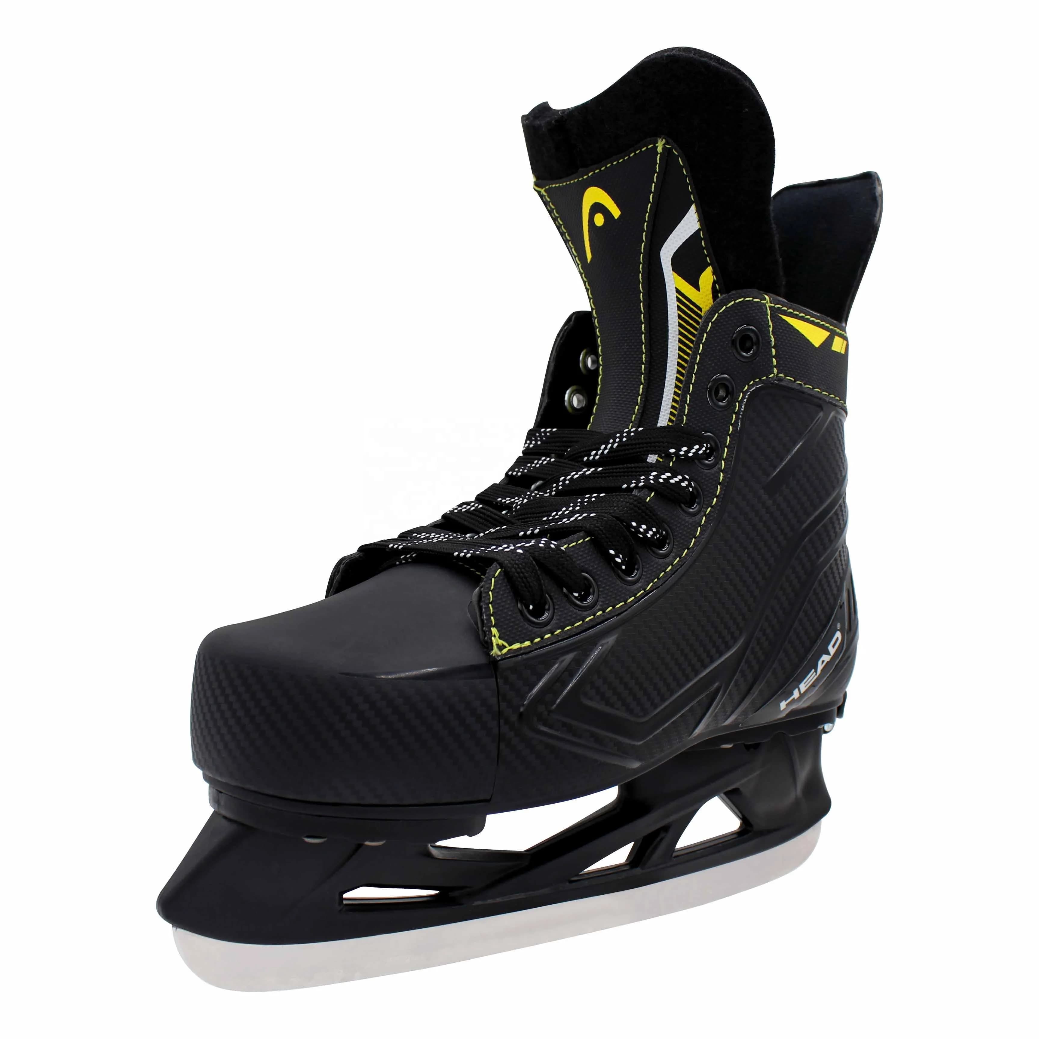 Scarpe da skate da hockey su ghiaccio regolabili con logo personalizzato Pattini da ghiaccio personalizzati per adulti