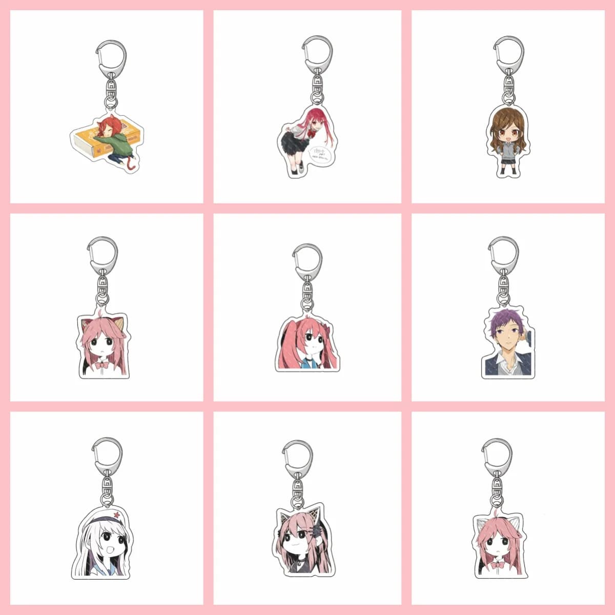 HOT Anime Hori-san in Miyamura-kun Car Keychain Pendant for mobile phone present Acrylic Firend Animated Cartons present Festival Gifts