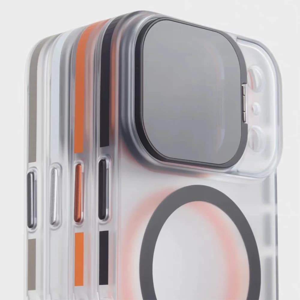 Custodia Magnetica Lusso con Filtro Polarizzatore e Supporto per Lenti Flip per iPhone 17 Pro, 15, 16 Pro, 17 Pro Max, Compatibile con MagSafe, Cover Rigida Opaca