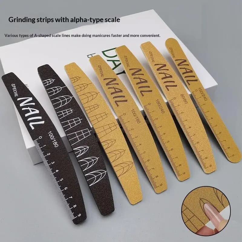 5 pezzi set di lime per unghie con scala nail art bifacciale 80-240 grana lima per unghie molatura levigatura buffer lucidatura strumento per manicure