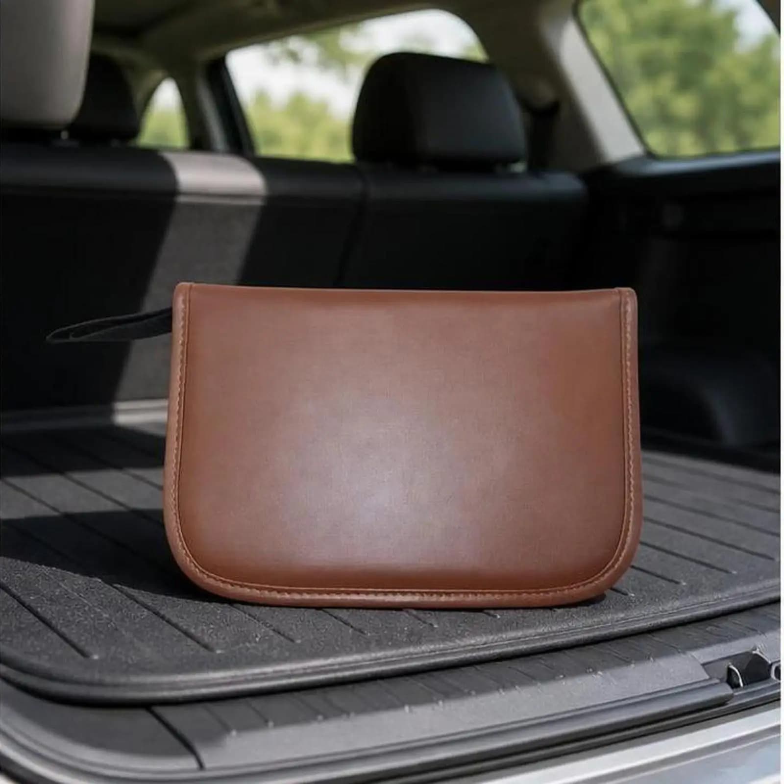 PU Leather Multi Pocket Golf Ball Pouch Organizer Lightweight Zipper Bag Container for Sports Golfing Tools