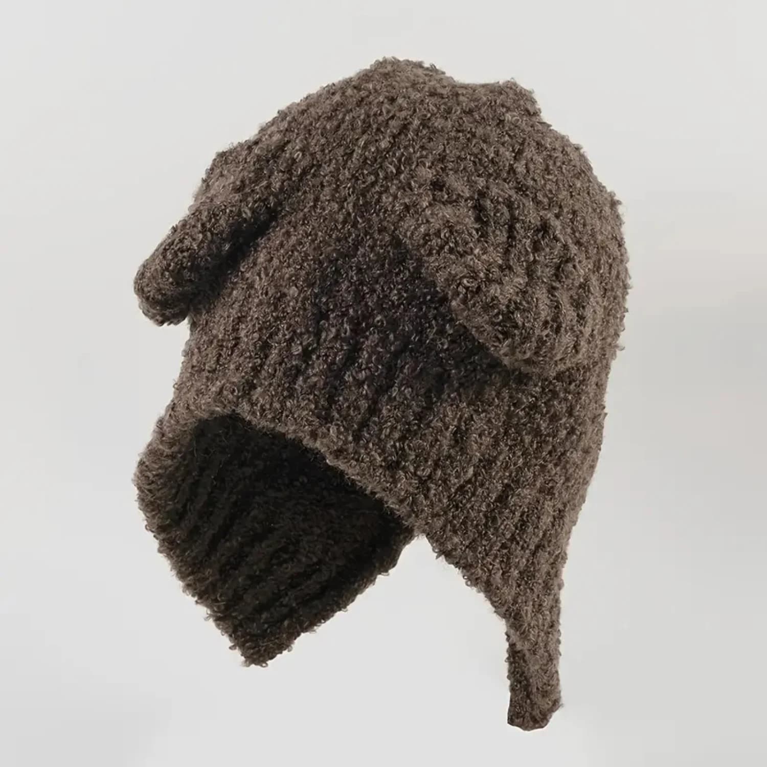 Cute Teddy Bear Ear Beanie Knit Hat - Winter Woolen Hat for Ear Protection & Warmth