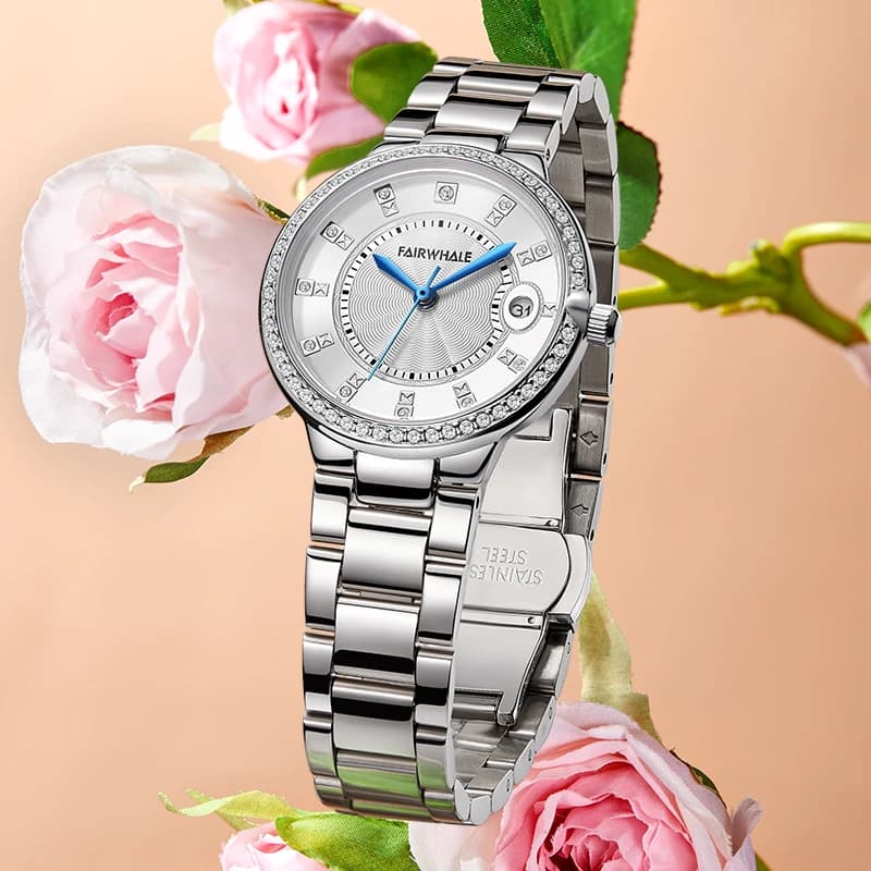 Mark Fairwhale marca 3660 orologio alla moda da donna di lusso in oro rosa argento ragazza orologi da polso al quarzo orologio impermeabile per donna