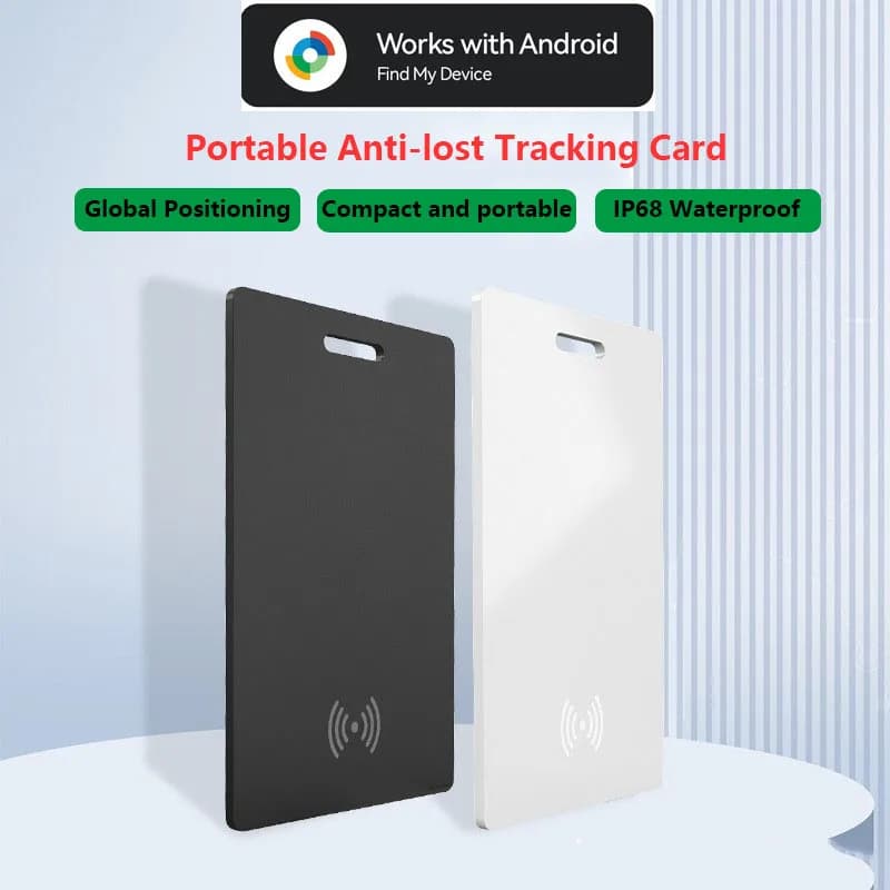 Localizzatore di portafoglio con ricarica wireless Scheda di localizzazione portatile anti-smarrimento con localizzatore certificato Google Localizzatore di posizionamento globale