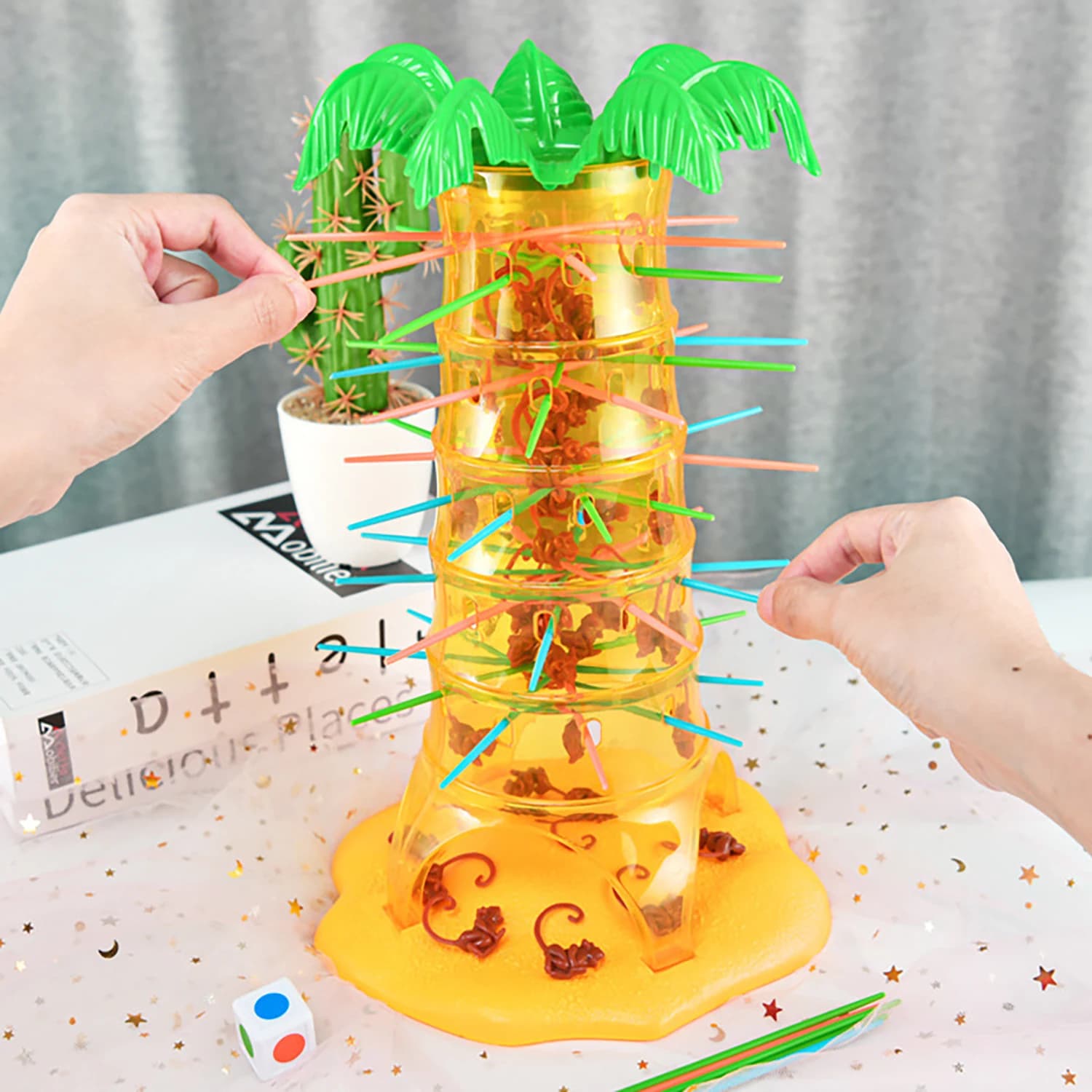 Desktop game somersault monkey climbing tree toy falling interactive puzzle toy multiplayer battle