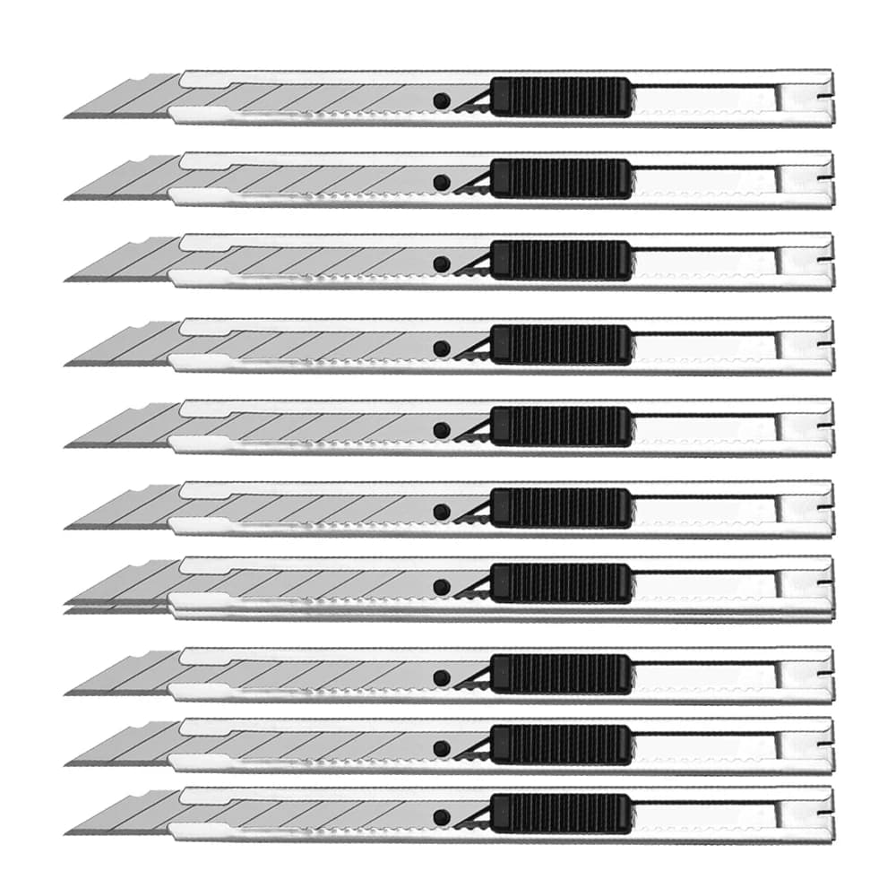 10 pz Pellicola Del Vinile Coltello Da Taglio Mini Tasca In Acciaio Inox Scuola Ufficio Cancelleria Taglierina Grafica di Carta Coltello Fai Da Te 10E02