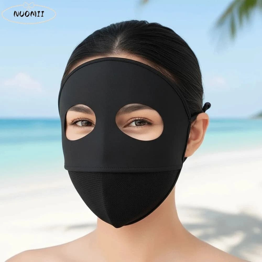 Comfortable Polyester Sunscreen Mask Traceless Breathable Ice Silk Face Clothing Elastic Lightweight Face Sun Protection Work