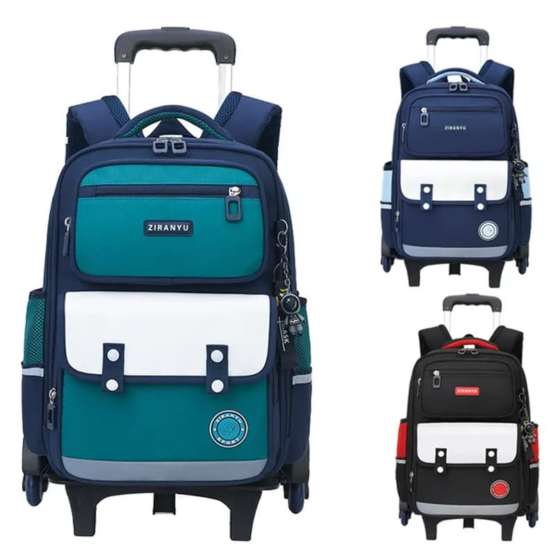 Zaini rotanti per ragazzi Mochilas Para Estudiantes Borse da scuola trolley per ragazze Scuola media primaria con ruote Mochila Infantil