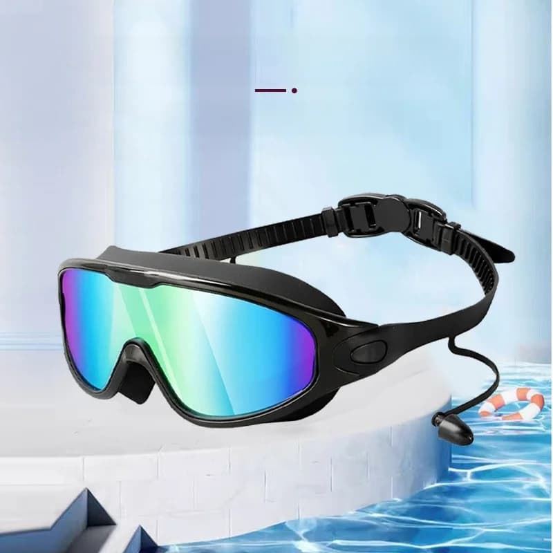 New Swimwear with Large Mounting for Adults, High Definition, Anti-fog, Electroplated, Silicone, UV Protection, Eye Protection