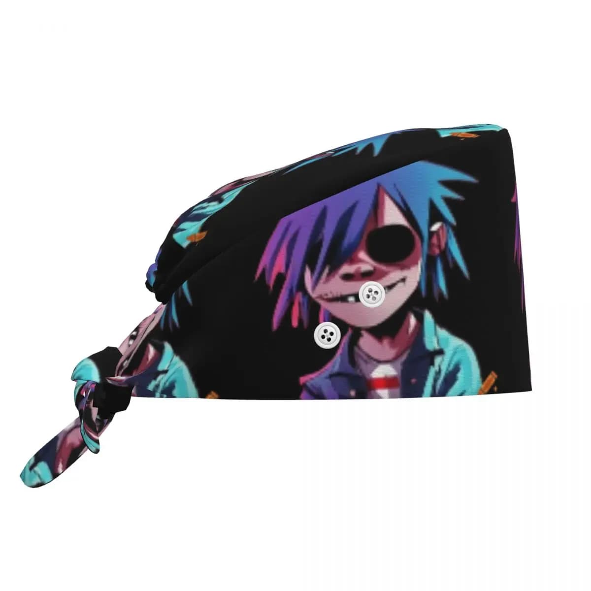 Cappello Chirurgico Gorillaz, Berretto da Lavoro per Medici, Cappello Regolabile per Infermieri e Dentisti, Unisex