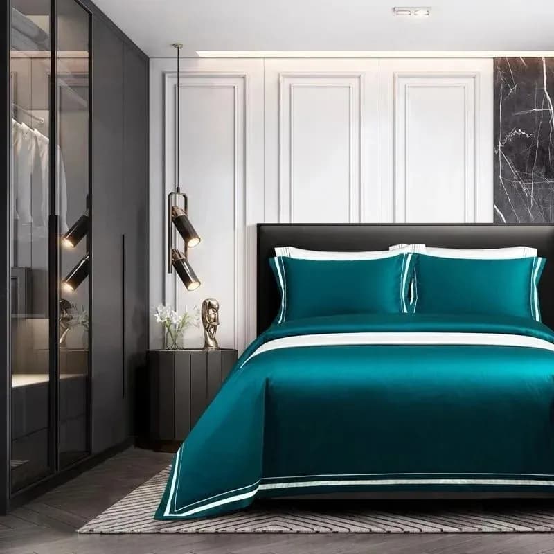 Luxury Premium 1000TC Egyptian Cotton Soft Duvet Cover Set Super King Bedding Set Comforter Cover Fitted/Flat sheet Pillowcases