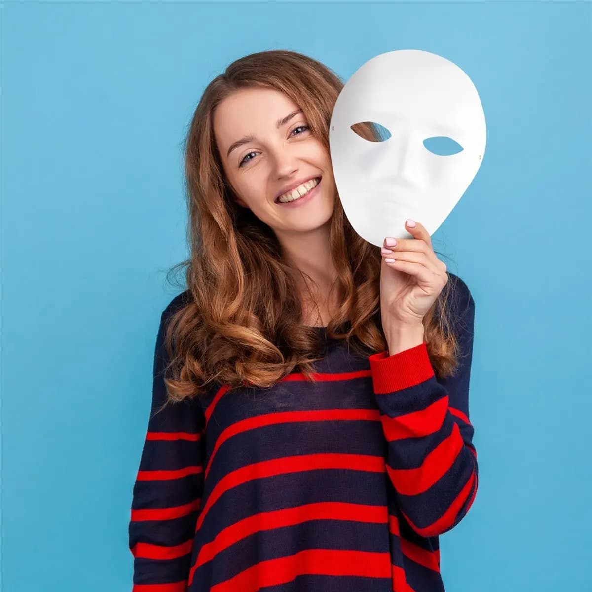 AA83 White Mask,12Pcs Halloween Full Face Mask Blank DIY Mask Dance Cosplay Party Plain Masquerade Paper Mask to Decorate