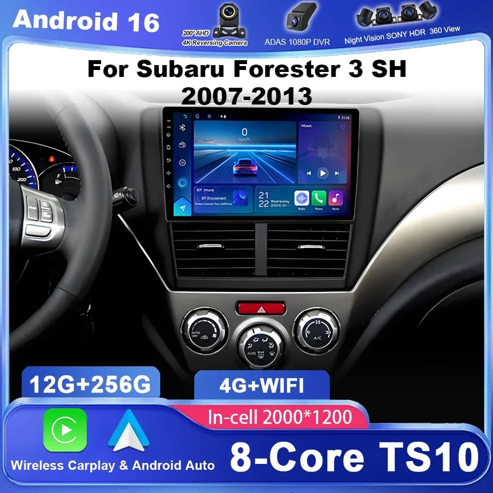 9 inches Android Per Subaru Forester 3 SH 2007-2013 Per Impreza GH GE Auto Multimedia Reader 2 Din Main Unit 4G Carplay Auto Radio