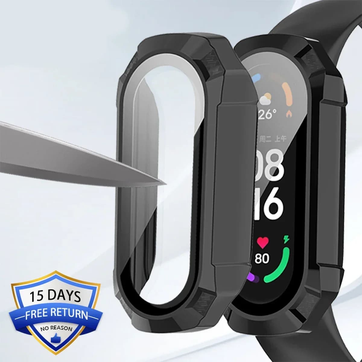 Full Cover Case Glass for For Xiaomi Mi Band 9 8 7 6 5 4 Screen Protector Film Miband 9 8 Watchband Protective PC Frame Cases
