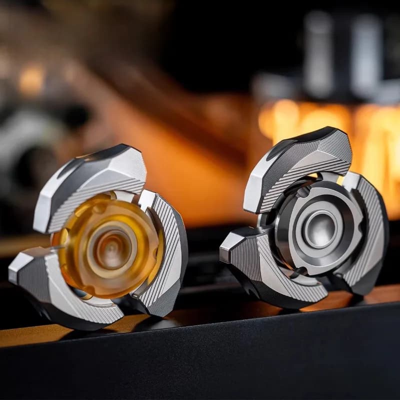 DJG Fidget Spinner in Titanio, Roller Metallico da Dito, Giocattolo Antistress EDC per Adulti e Uomini, Anti-Ansia