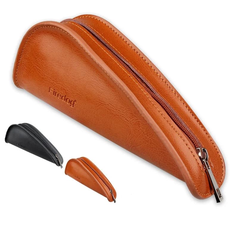 Leather bag for tobacco pipe, Travel bag for accessories for smokers