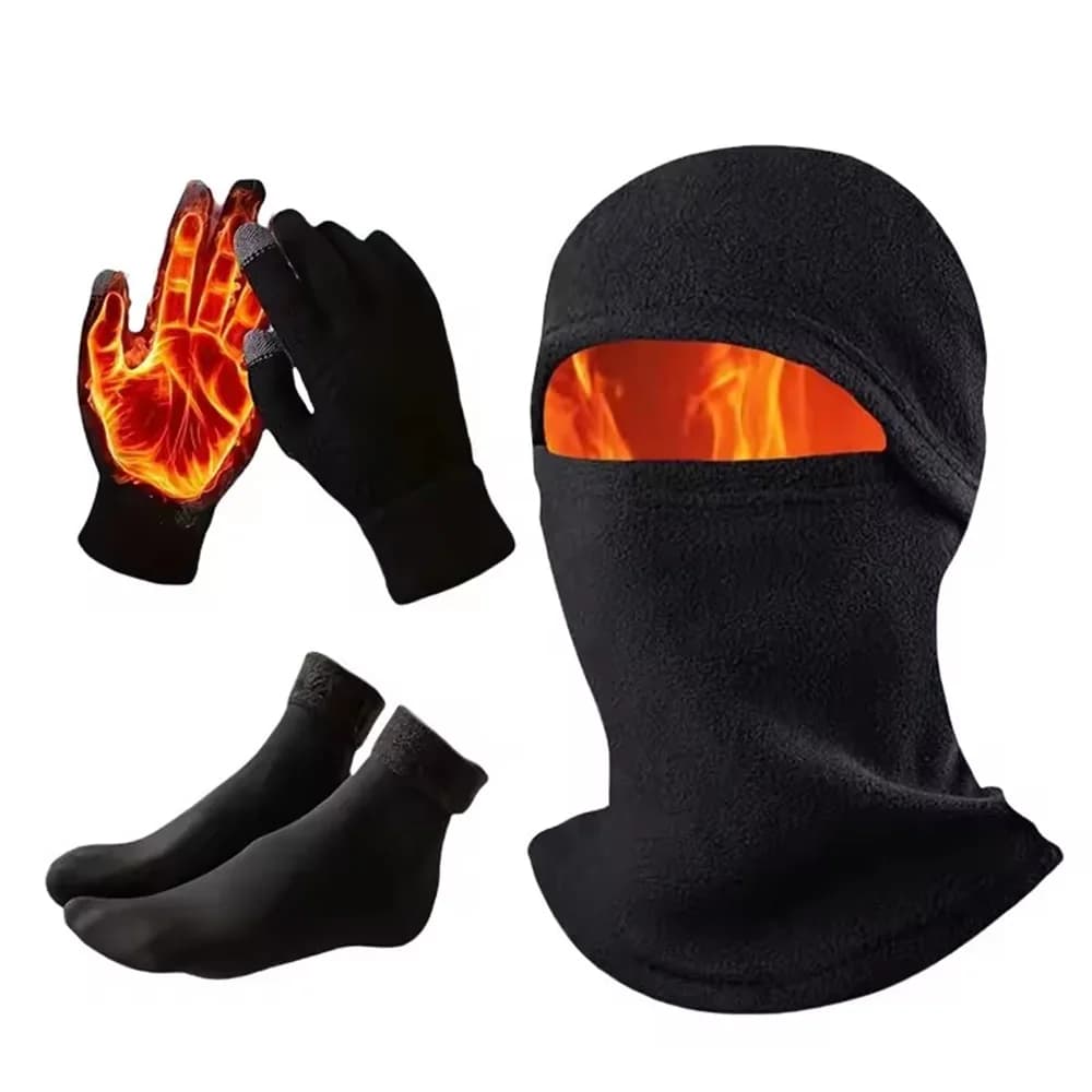 Set di 3 Cappelli Balaclava Invernali, Berretti Lavorati a Maglia per Ciclismo, Sci e Sport, Cappucci con Cappuccio Unisex in Pile per Tenere al Caldo