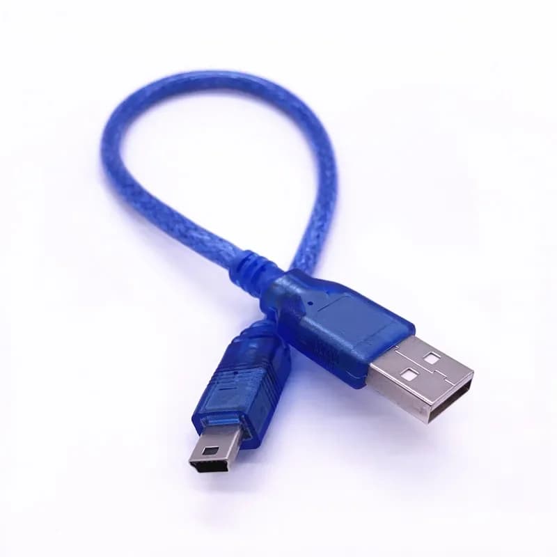 30CM USB 2.0 A Male To Mini USB B 5pin Male Cord Adapter Converter Power Cable Charger for Arduino Camera Wholesale