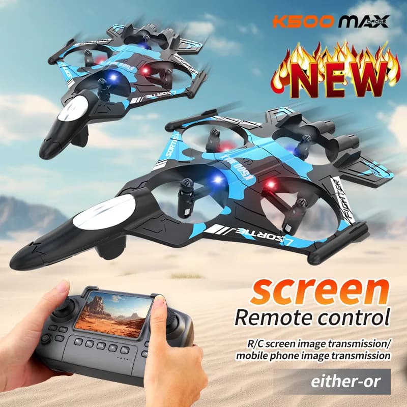 2026 New RC Drone Fighter HD Professional Camera 360° roll WIFI Fpv Aircraft Remote with Screen K500MAX RC Drone