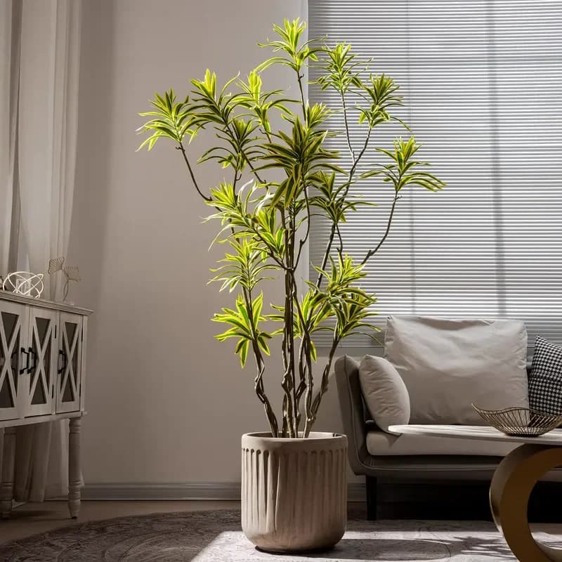 Artificial Plants Decorative Bonsai Artificial Bamboo Plant Simulated Tree With Pot Plastic Plants Green Indoor House Decor