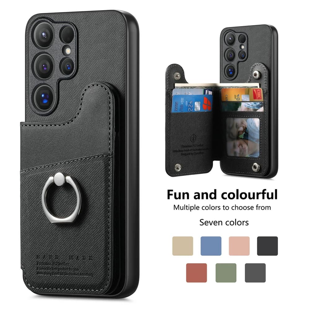Custodia di Lusso in Pelle con Protezione RFID per Samsung Galaxy S20 S21 S22 S23 S24 S25 S26 Edge S25 Ultra S24 FE S23 Plus 5G - Cover a Portafoglio