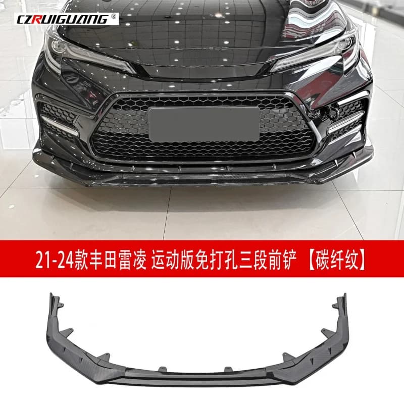 Adatto per il 2021 Toyota Ralink Spoiler anteriore modificato Versione USA XSE Corolla Labbro anteriore Ala di coda Piccola gonna laterale surround