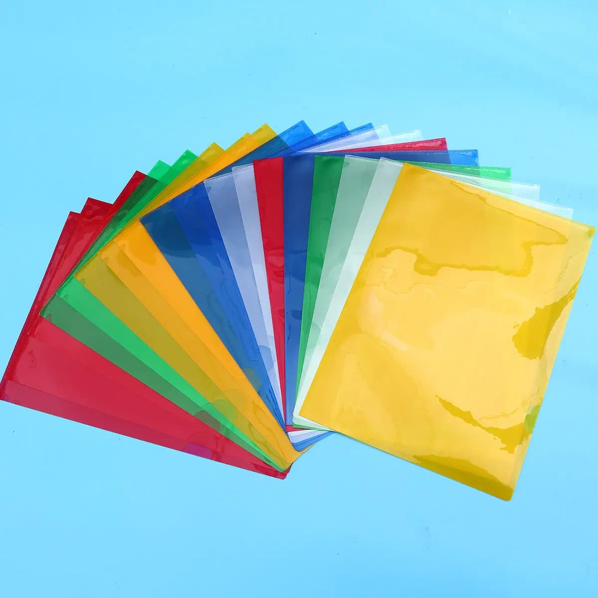 20Pcs Transparent L File Folder Dustproof Document Organizer for Office School Home Use Quick Access Time Saving