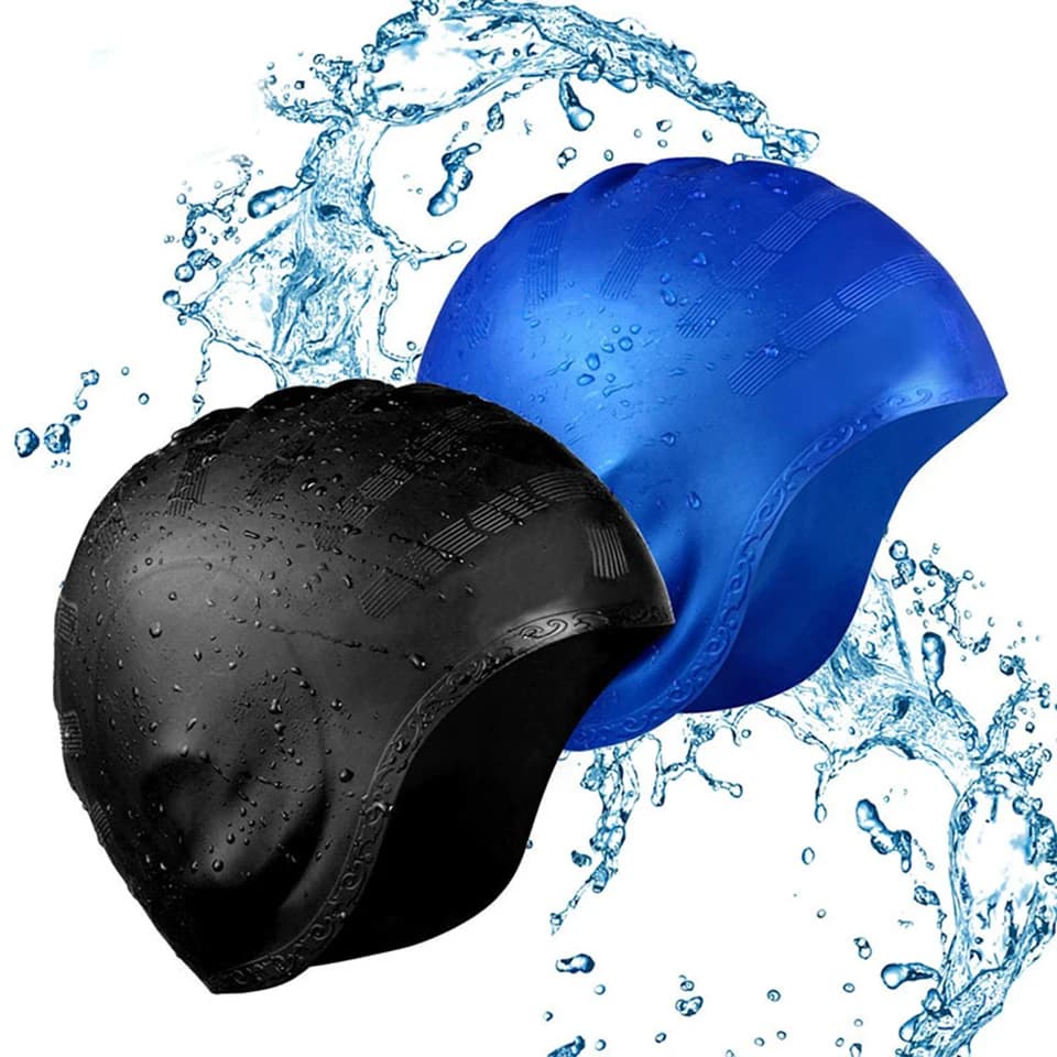 Silicone Waterproof Swim Hat for Men Adult Children Pool Caps For Long Hair Swimming Equipment for Diving Stretch Cap