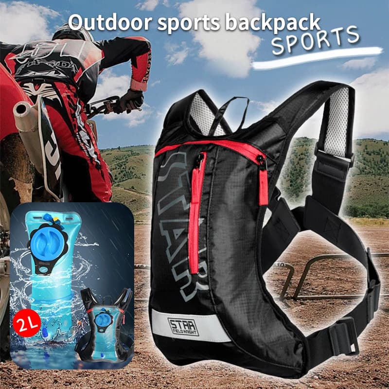SFK Multifunctional Motorcycle Cycling Bag Hydrate Backpack Riding Lightweight Breathable With 2L Water Bag Outdoor Gears Pack