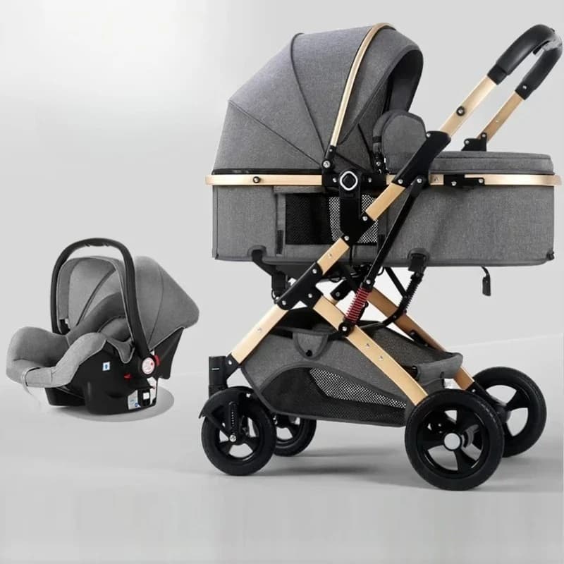 Passeggino per Neonati EG256, Carrozzina Reclinabile Bidirezionale, Carrozzina Pieghevole con Seduta Alta, Passeggino Multifunzione