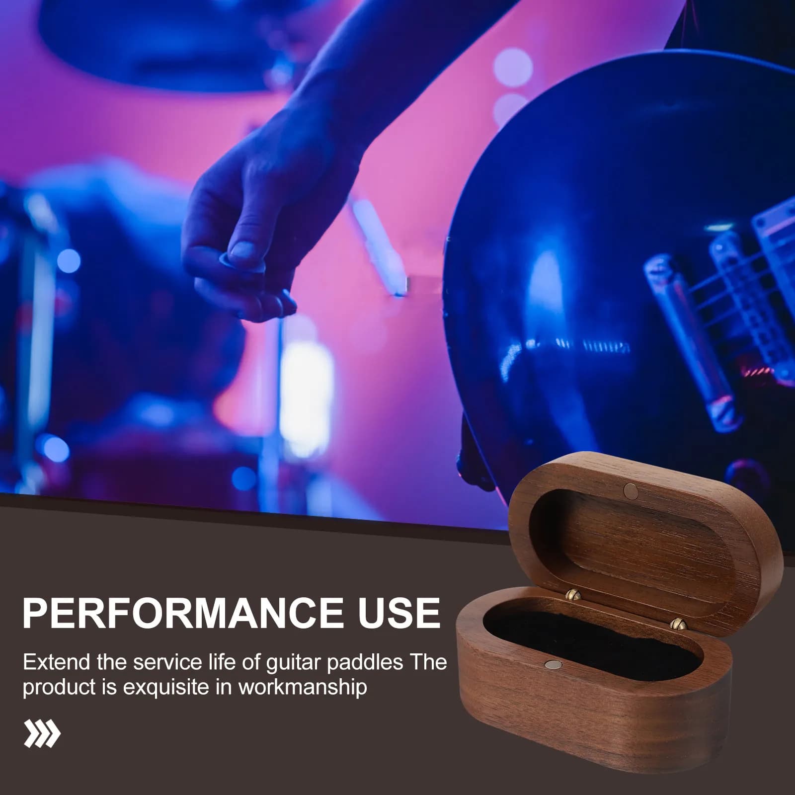Contenitore Portatile per Plettri da Chitarra, Multifunzione, Resistente all'Usura, Robusta Scatola per Plettri, Idea Regalo per Musicisti e Amanti della Chitarra