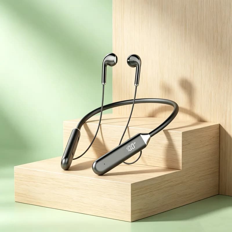Wireless Neckband Earphones Bluetooth 5.2 Headphones Gaming Power Display Headset TWS Earbuds Sport Headset With Mic