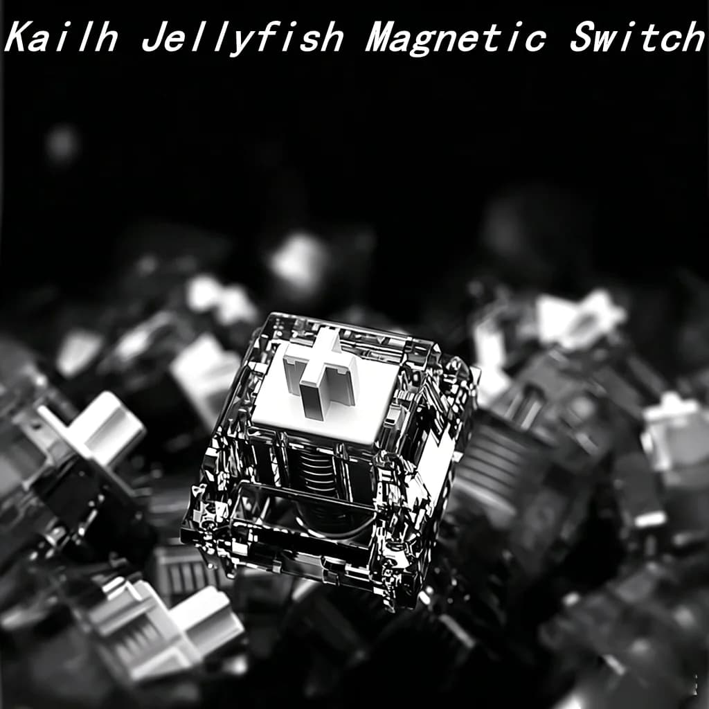 Kailh Jellyfish Magnetic Switch 35g Full Transparen Custom Spring Sealed Bottom HE Switch for Custom Gaming Keyboard Switches