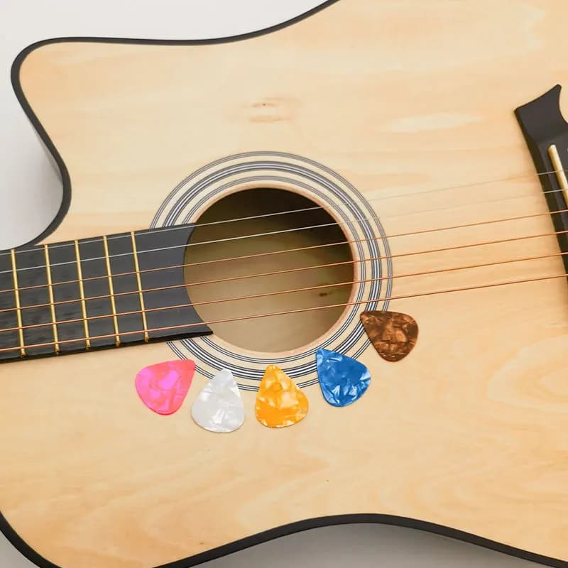 All-Round Guitar Picks, Versatile ABS Plectrum for Strumming & Picking, Multi-Instrument Use