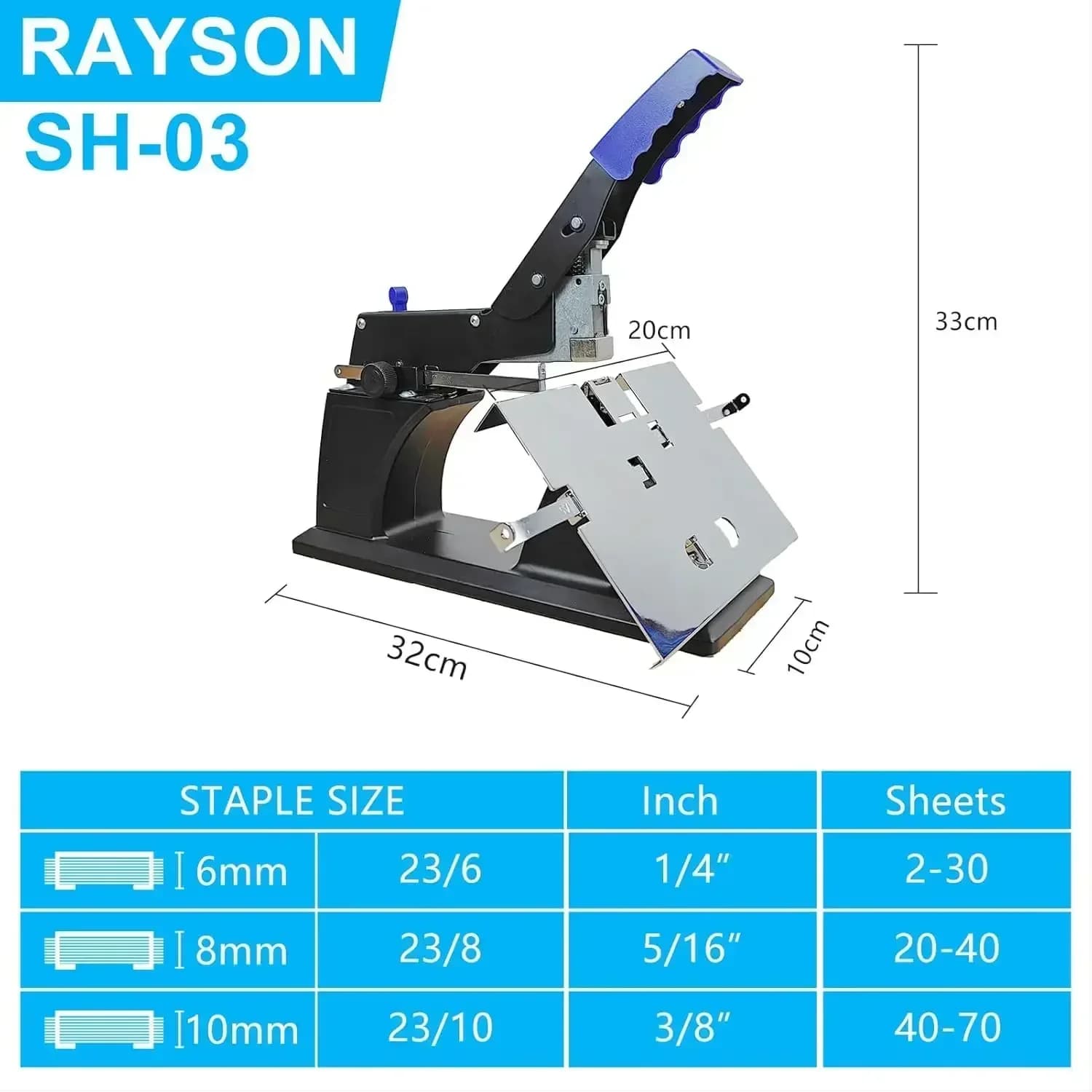 （XMSJ-Hot）Saddle Stapler/Heavy Duty Manual Stitch Stapler Can Saddle Stapling or Flat Stapling