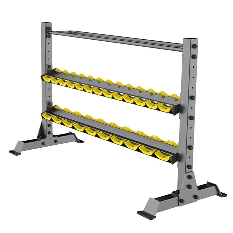 Fitness Weight Lifting Commercial Exercise Dumbbell Rack Set, Sturdy Structure Suitable For Gym And Training Room Daily Use