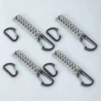 4Pcs Reliable Tent Rope Tensioners Spring Buckles for Outdoor Camping Awnings Sunshade Stainless Steel Secure