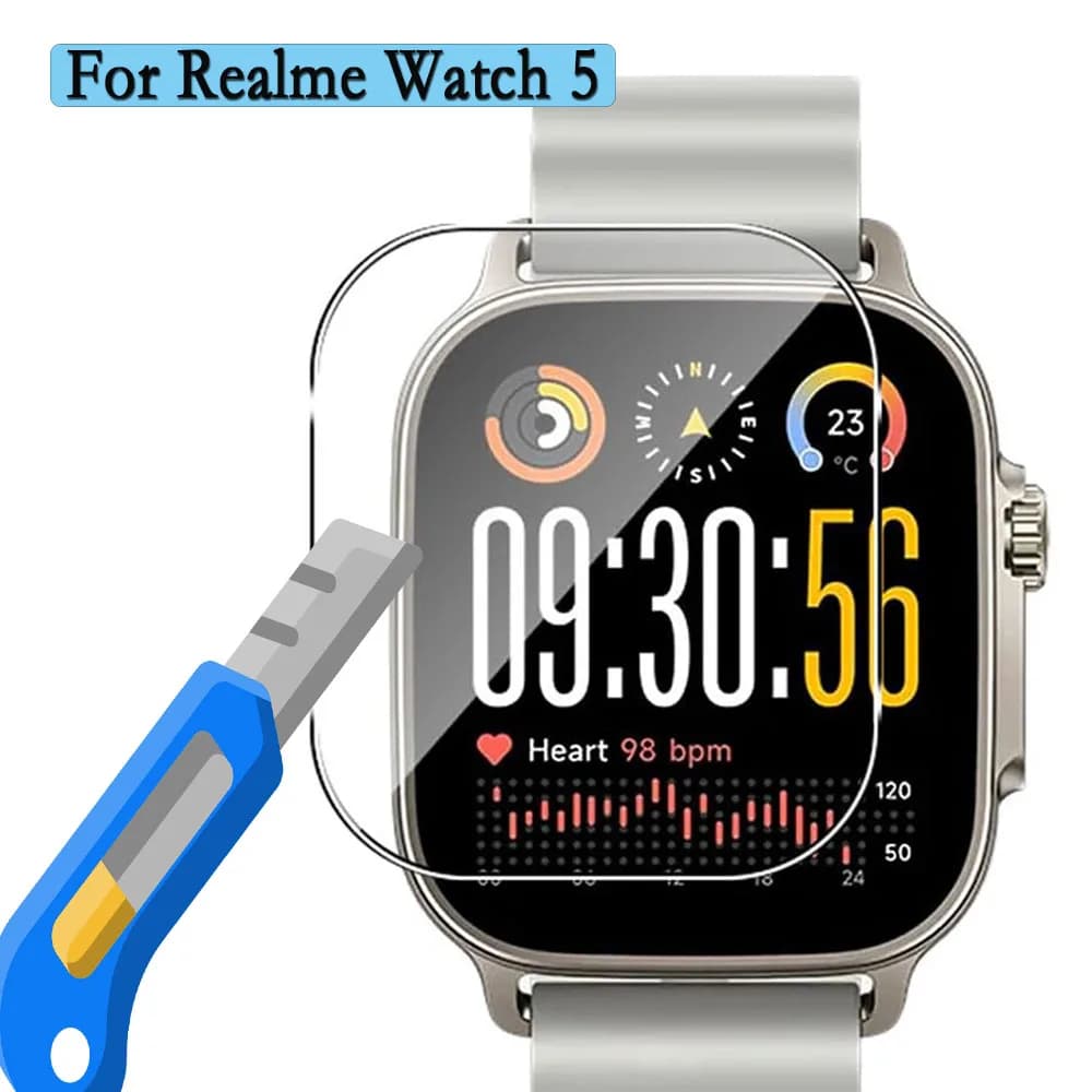 Per Realme Watch 5 Pellicole in vetro temperato per Realme Watch 5 Schermo HD/Protezione resistente ai graffi 3 pz/lotto Accessori per pellicole
