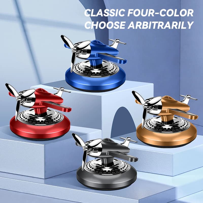 Deodorant for Auto to Solar Energy with Rotating propeller, Dashboard Ornament to Combat Air Shape, Fragrance Diffuser