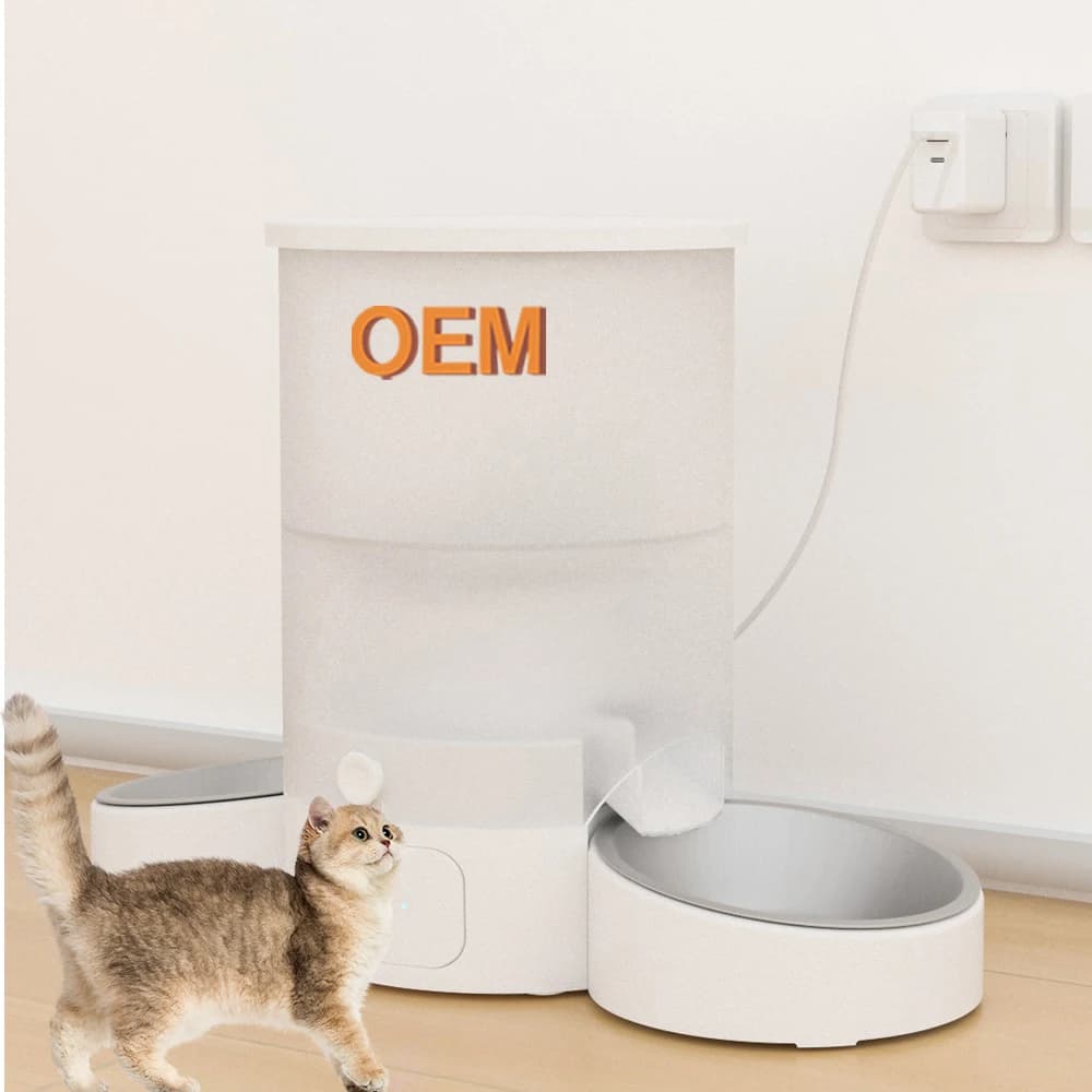 STLFAutomatic Wifi Tuya Smart Pet Feeder Dog Cat Food Dispenser Stainless Steel Double Food Bowl Pet Product