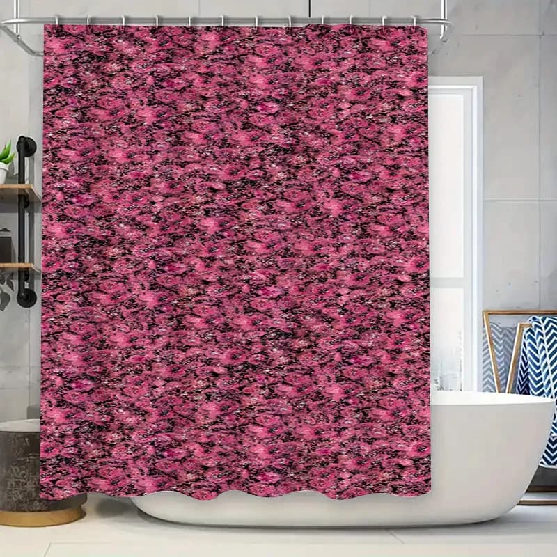 Tenda da doccia floreale con animali, riccio, loto, stampa, tappeto da bagno verde, tessuto decorativo impermeabile, regalo perfetto per gli amanti degli animali