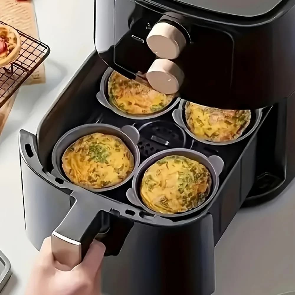 4pcs Air Fryer Silicone Egg Poacher Cups Silicone Egg Cooker Mold