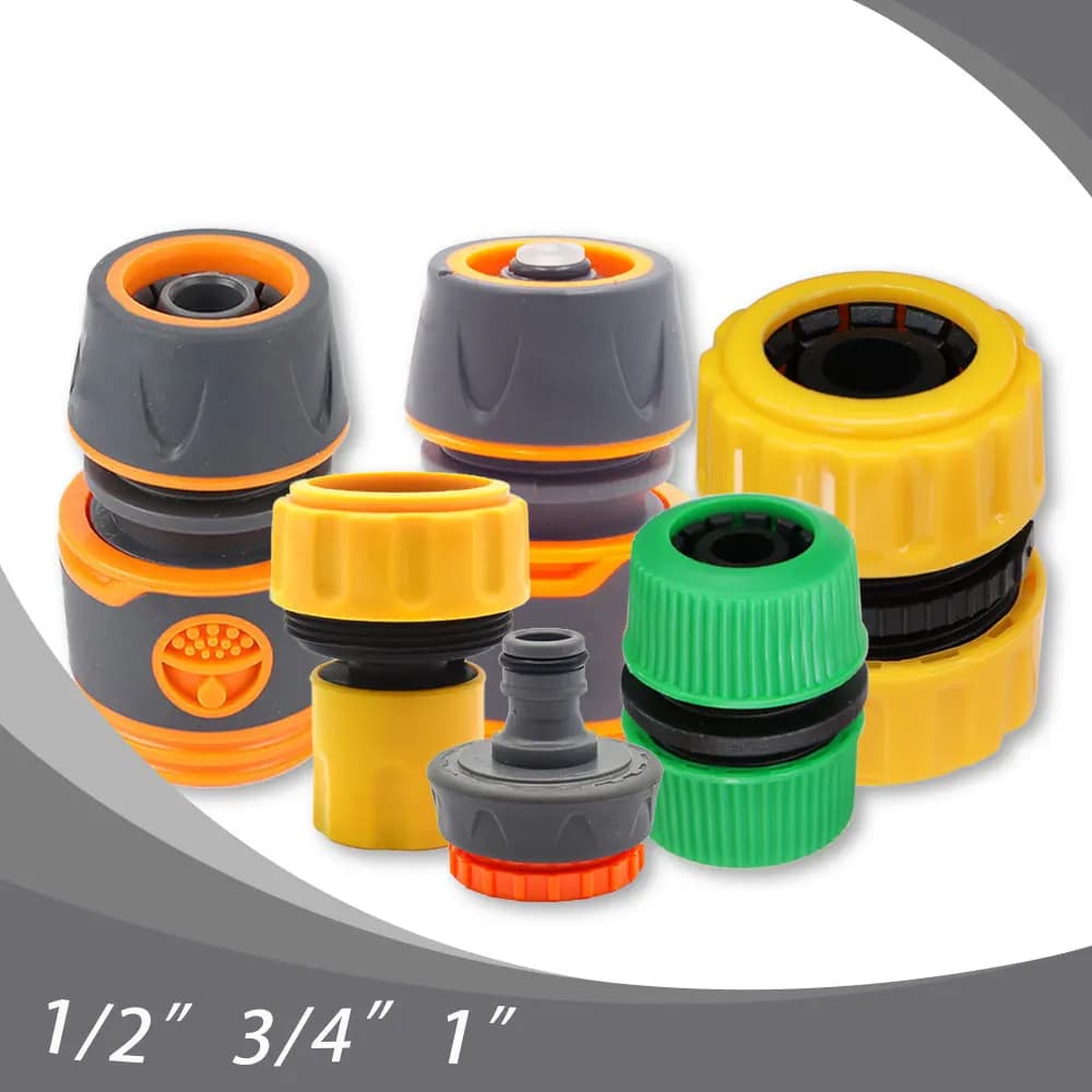 1/2 "3/4'' 1 "Mangueira per auto da giardino Connettori rapidi Riparazione Danneggiata Perdite Tubo dell'acqua Adattatore PE Raccordo per tubi di irrigazione Giunti per tubi